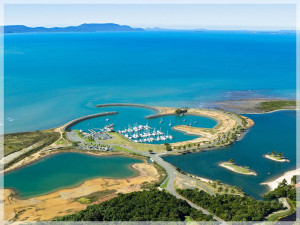 Aerial view of Heart Reef Cover marina